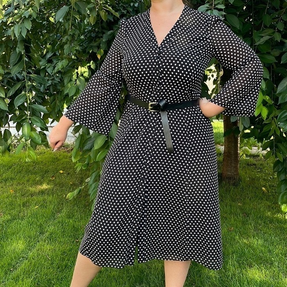 Michael Kors XL midi dress polka dot - Picture 4 of 9